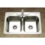 Houzer Glowtone Series Topmount Kitchen Sink 3322-8BS3-1