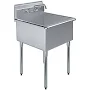 Amgood 30 in. x 29.5 in. Stainless Steel One Compartment Utility Sink