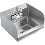 SKYSHALO Commercial Hand Sink with Faucet and Side Splash