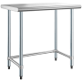36 x 24 inch Stainless Steel Heavy Duty Commercial Kitchen Prep Table Food Grade Metal Worktable for Restaurant