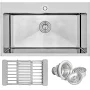 AKDY Handmade Drop-In Single Bowl Kitchen Sink KS0101