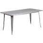 Flash Furniture 31.5" x 63" Rectangular Metal Indoor-Outdoor Table