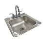 RCS 15" Stainless Steel Outdoor Rated Drop In Sink with Hot/Cold Faucet RSNK1