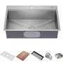 KRAUS Kore 30-Inch Drop-In Single Bowl Kitchen Sink KWT310-30