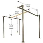 1/4 Ton, Spanco, Bridge Crane, 12' Bridge Length, 8' Runway Length, 12' Ht, 4 Col., No Header Req, 50SCM 081212