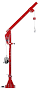 Thern 5PA10 Series 1200lbs Portable Davit Crane with Winch - 1200 lb Galvanized Crane with 4WM2V-K Worm Gear Hand Winch