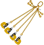 3T Horizontal Plate Clamp with 3/8"X6' Chain Sling 4 Leg