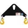 3T x 2FT Triangle Steel Lifting Beam w/Shackle and Sling Hook