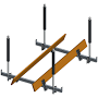 Galvanized Steel V-Hull Boat Cradle