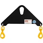 3T x 2FT Triangle Steel Lifting Beam w/Shackle and Swivel Hook