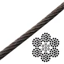 1" 6x25 XIP Steel Core (IWRC) Galvanized Wire Rope - Per Foot at Rigging Warehouse