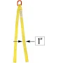 Double Leg Nylon Sling w/ Master Link & Sewn Loop