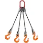 1/2" x 8' Four Leg Wire Rope Lifting Sling
