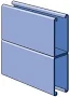 P5001-20-GR 1-5/8" x 6-1/2" x 20', 1.793 Sq Inch, 12 Gauge, Perma-Green, Low Carbon Steel, Solid, Metal Framing, Back to Back Combination, Channel