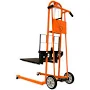 TORY CARRIER Orange Material Lift Winch Stacker 500 lbs. Manual Pallet Stacker 41.4 in. Max Lift