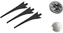Kit 50 cm Wind Blade & Nose & Flange (With Screw Set) Black