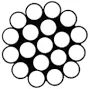 WIRE ROPE STAINLESS STEEL 1 X 19 STRANDS 1/4" DIAMETER