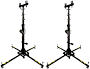 Two 18Ft Heavy Duty Tower Lifter Crank Lighting DJ Concert Stand W/Outriggers
