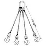 3/8" x 7' Quad Leg Wire Rope Bridle Sling with Heavy Duty Thimbled Eyes (Crosby Master Link) at Rigging Warehouse