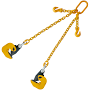 3/4 Ton Horizontal Plate Clamp with 1/4"X6' Chain Sling