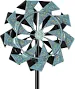 Wind Spinner Double Blade Sculpture Kinetic Metal Outdoor Garden Art
