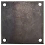 Beveled Steel Base Plate 8" SQ 9/16" holes, thickness 1/4"