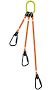 3-Legged Tool Lifting Rope Sling, Medium Quick Rigging Connectors 2' 4' 6'