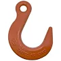 Cartec 7/8" Grade 100 Eye Foundry Hook - 42700 lbs WLL, Orange, Alloy Steel/Synthetic/Chain | Bishop Lifting