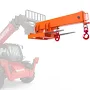 Vkoiyg Fork Mounted Telescoping Crane Jib Boom Manual Telescopes 31-79in 5500lb Lift Capacity Two Swivel Hooks Ideal for Warehouse or Factories