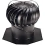 Lomanco 12 in. Black Aluminum Externally Braced Whirlybird Wind Turbine