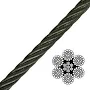 Approved Vendor 1/4" 6x36 Class Wire Rope - 6880 lbs Breaking Strength, Bright/Plain/Steel | Bishop Lifting