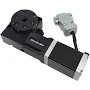Motorized Rotary Positioning Stage with Precision Electric Rotary Table Worm Gear Drive 30mm Diameter Indexing Plate 360 Degree Rotation 64 to 1 Gear