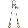 2-Leg Wire Rope Bridle Sling with Crosby Eye Hooks