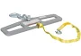 Denios Lift Master Hook Plate - 6K lbs Load Capacity - Swivel - Slanted Fork Openings - Silver
