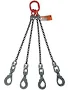 Advantage Rigging Chain Sling 1/2" x 10' Quad Leg Swivel Positive Locking Hooks