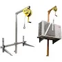 100kg Air Conditioning 10/15/20/25m Lifting Tool Self-Locking Folding Crane Manual Winch Assembly