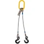 3/4" x 2-Leg Wire Rope Bridle Sling with Eye Hooks