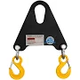 3T x 1FT Triangle Steel Lifting Beam w/Shackle and Sling Hook