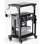 Computer Tower Stand, 6 Level Height Ajustable PC Tower Stand for Floor, Mobile Rolling CPU Holder Cart for Gaming Office Home,21.34 inch-28.3 inch,