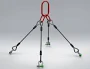 Wire Rope Slings with Hooks - Heavy-Duty Lifting | Saicad Wire Rope Sling with Linked Eye- 3 Leg diameter 1/4 inch / Steel / 10Ft Length