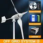 6000W Wind Turbine Generator Complete Kit With Off Grid System | 24V 48V 96V For 110V – 120V / 220V – 230V - 96V - With Off Grid System
