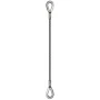 3/8" x 5 ft BLP-102 Thimbled Eye Wire Rope Sling - 2800 lbs WLL | Bishop Lifting
