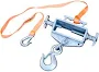 Denios Hoisting Hook - Single Fork - Rigid Latch - Zinc Plated Silver - Shackle Included - Easy to Attach