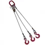 3 Leg Wire Rope Sling With Eye Hooks