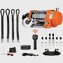 10 Ton Hydraulic Winch with Steel Roller 20000 lbs. 12V Wireless Control PWLDH2000012V