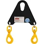 1T x 1FT Triangle Steel Lifting Beam w/Shackle and Swivel Hook