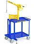 Ergonomic Lifting Device, Chain Sky Hook with Mobile Cart Base and Articulating Arm
