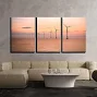 Wall26 Offshore Wind Farm at Dusk in The East China sea 3 Piece Canvas Wall Art