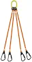 4-Legged Tool Lifting Rope Sling, Medium Quick Rigging Connectors 2' 2' 2' 2'