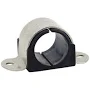 2 Hole Cushioned Clamp: Stainless Steel Type 304, 200 lb Max. Load, Surface Mounted